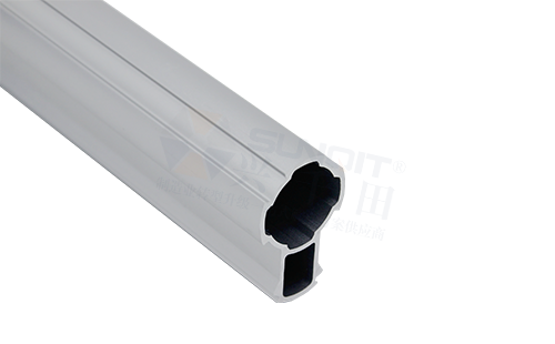 帶卡槽鋁管實拍圖 帶卡槽鋁管實拍圖