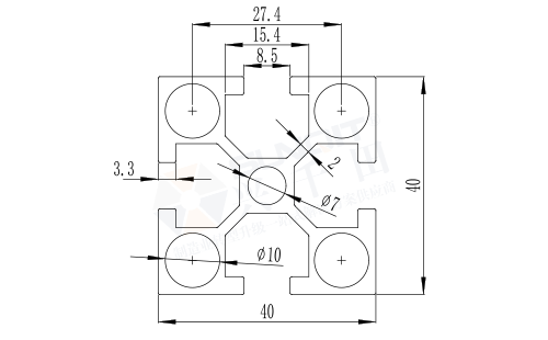 4040國(guó)標(biāo)型材F 4040國(guó)標(biāo)型材F