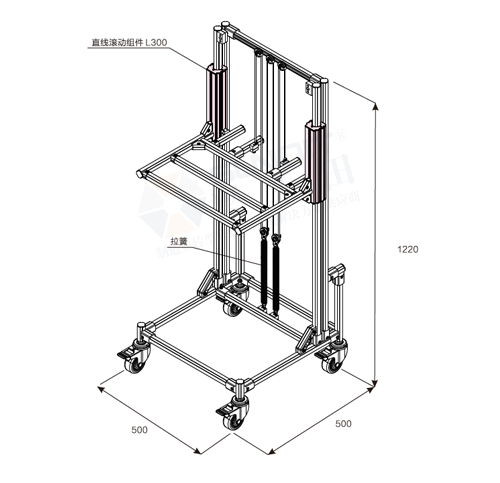 升降周轉(zhuǎn)車(手搖型)圖紙 升降周轉(zhuǎn)車(手搖型)圖紙