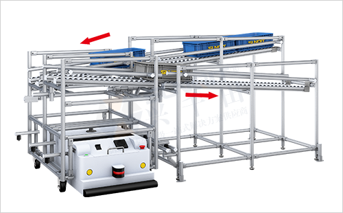 AGV周轉(zhuǎn)車+物料架(兩側(cè)型) AGV周轉(zhuǎn)車+物料架(兩側(cè)型)