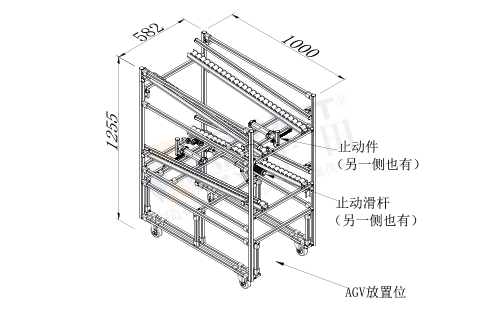 AGV周轉車+物料架(前進后進型) AGV周轉車+物料架(前進后進型)