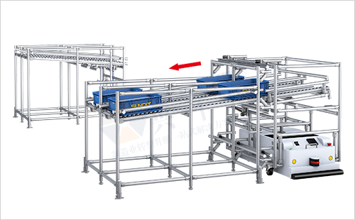 AGV周轉(zhuǎn)車+物料架(翹板型) AGV周轉(zhuǎn)車+物料架(翹板型)