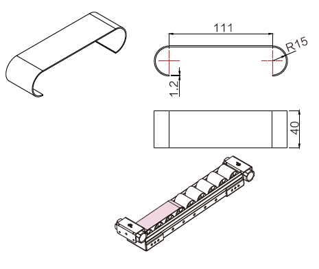60流利條減速片